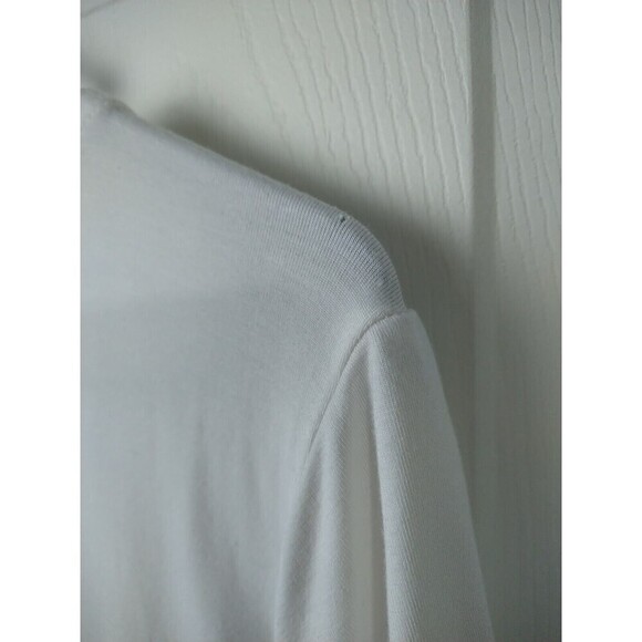 Croft  And Barrow White Lace Look Front Short Sleeve Blouse. Size 2X - Picture 10 of 10